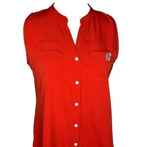 Kansas University Jayhawks Sleeveless Tunic Shirt Size Medium Red